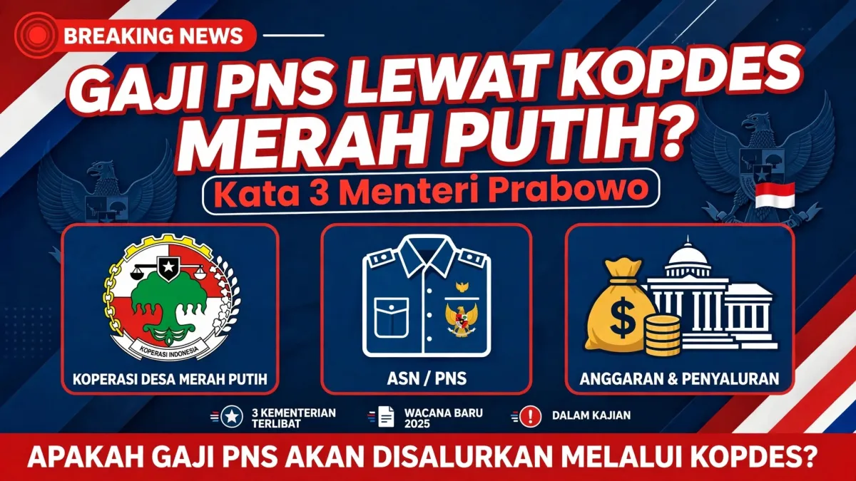 Gaji PNS Bakal Dibayar Lewat Kopdes Merah Putih? Ini Penjelasan 3 Menteri Prabowo