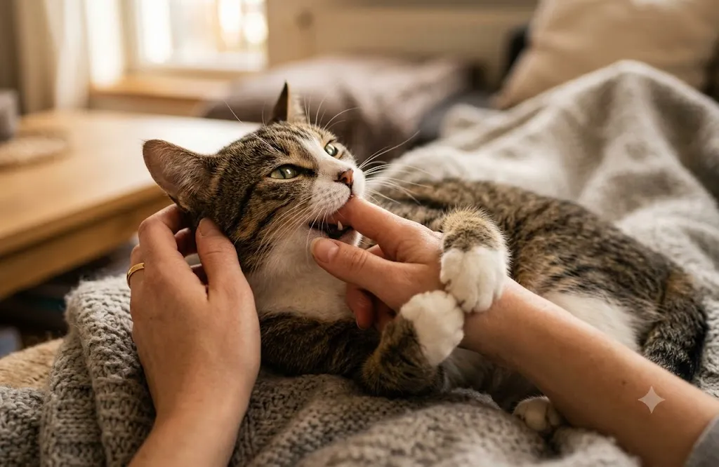 10 Alasan Kenapa Kucing Suka Menggigit Tangan dan Kaki Kita, Bukan Karena Benci!