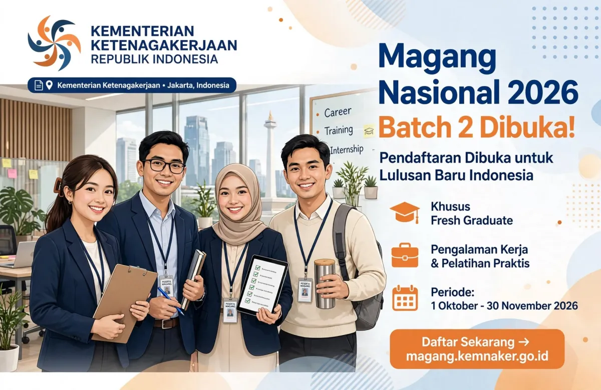 Cara Daftar MagangHub Kemnaker 2026 Batch 2: Link, Syarat & Jadwal Lengkap