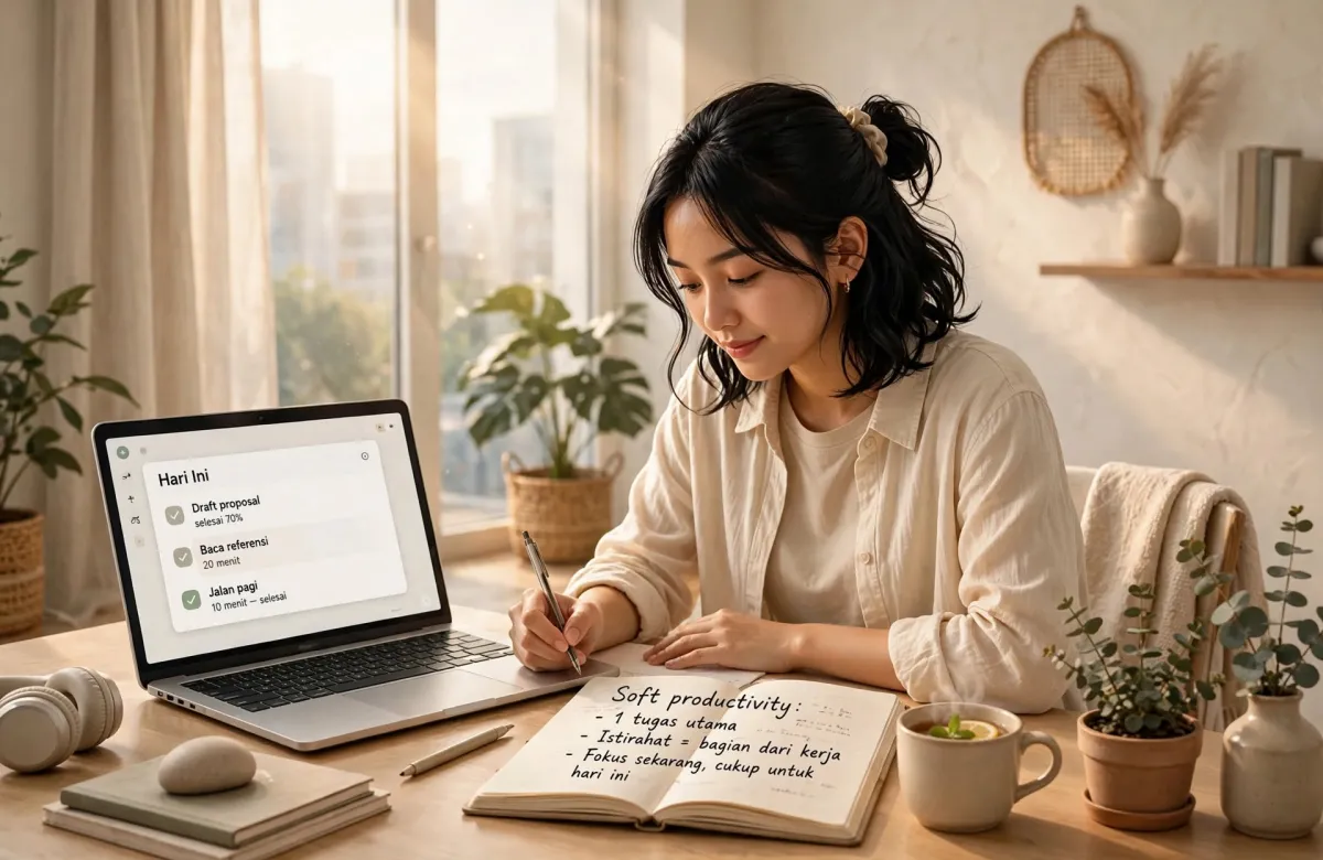 Hustle Culture Sudah Usang: Cara Menerapkan Soft Productivity Biar Tetap Produktif Tapi Waras