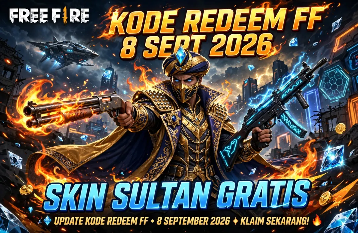 Update Kode Redeem FF 8 September 2026 – Klaim Skin Sultan Sekarang