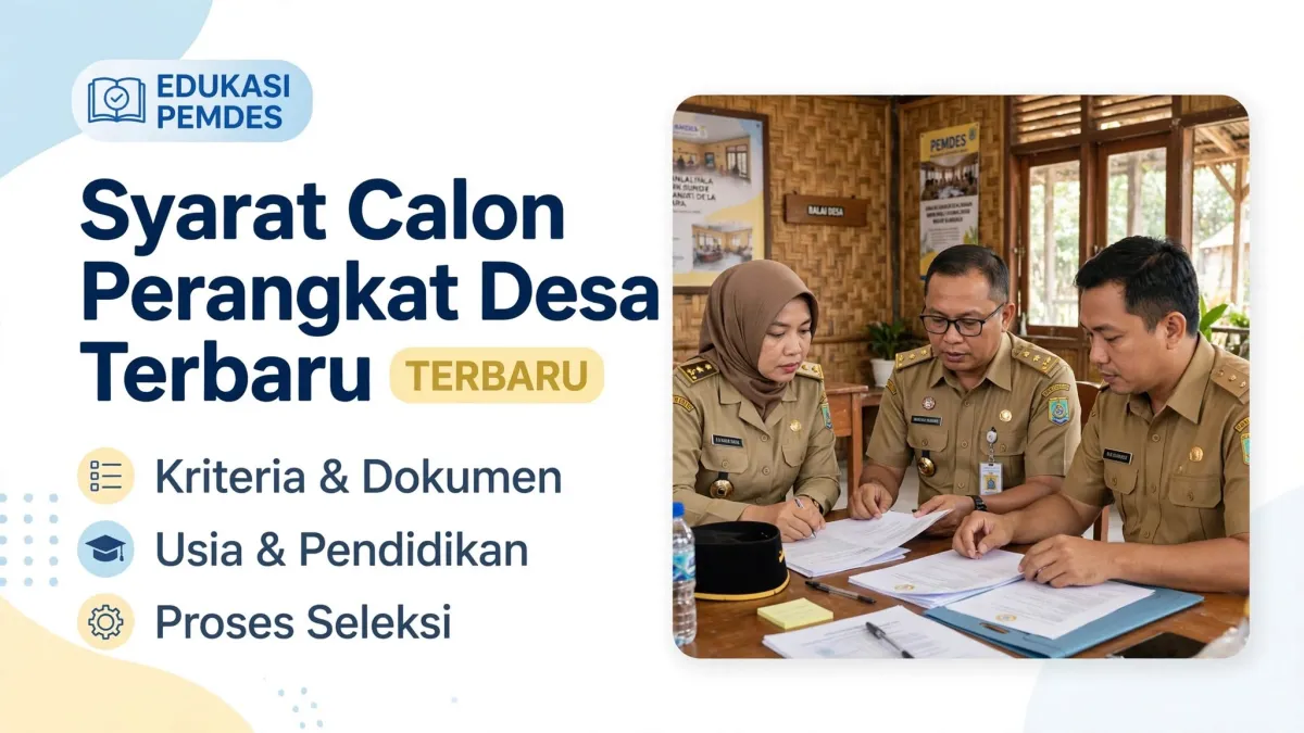 Syarat Calon Perangkat Desa Terbaru 2026: Batas Usia, Pendidikan, Dokumen, dan Cara Pendaftaran