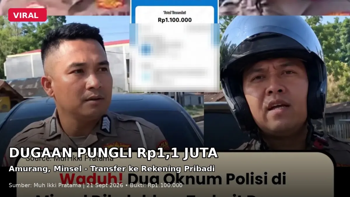 Warga Keluhkan Dugaan Pungli Rp1,1 Juta oleh Oknum Polisi di Amurang, Diminta Transfer ke Rekening Pribadi