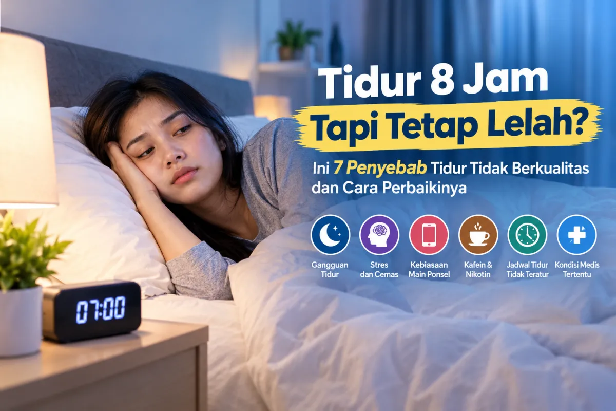 Tidur 8 Jam Tapi Tetap Lelah? Ini 7 Penyebab Tidur Tidak Berkualitas dan Cara Perbaikinya