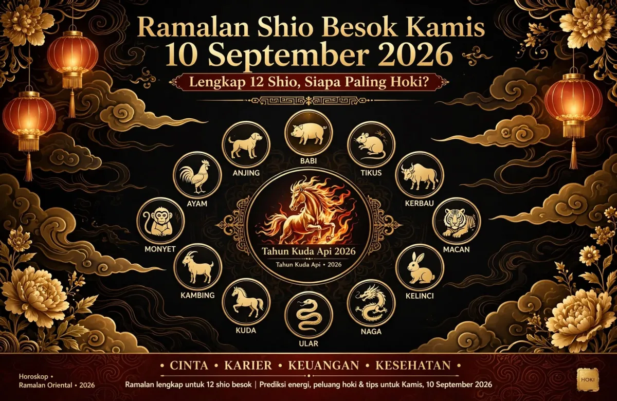 Ramalan Shio Besok Kamis 10 September 2026: Lengkap 12 Shio, Siapa Paling Hoki?