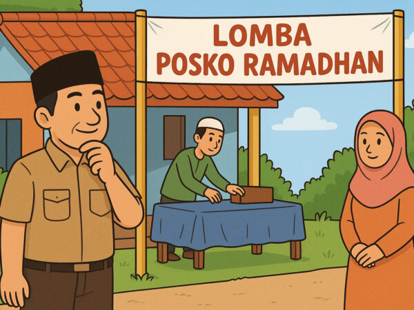 Sangadi dan BPD Bungko Tinjau Persiapan Lomba Posko Ramadhan dan Monuntul